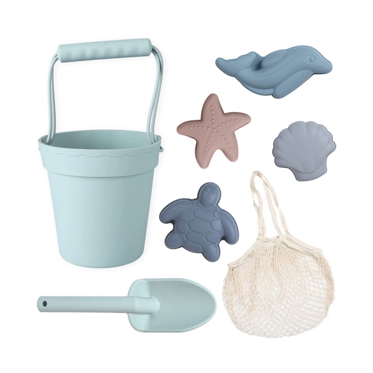 thumbnail interactive-video image 1 of 10Pcs Silicone Beach Toys - Collapsible Bucket Sand Molds Set For Kids 1 of 12